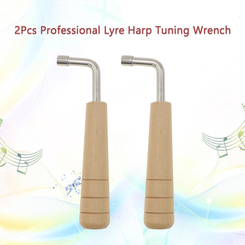 CashBeat 2Pcs Professional Lyre Harp Tuning Wrench, Universal L-Shape Design for Easy & Precise Tuning of Autoharps, Melody Harps & Other Small Stringed Instruments - Image 2